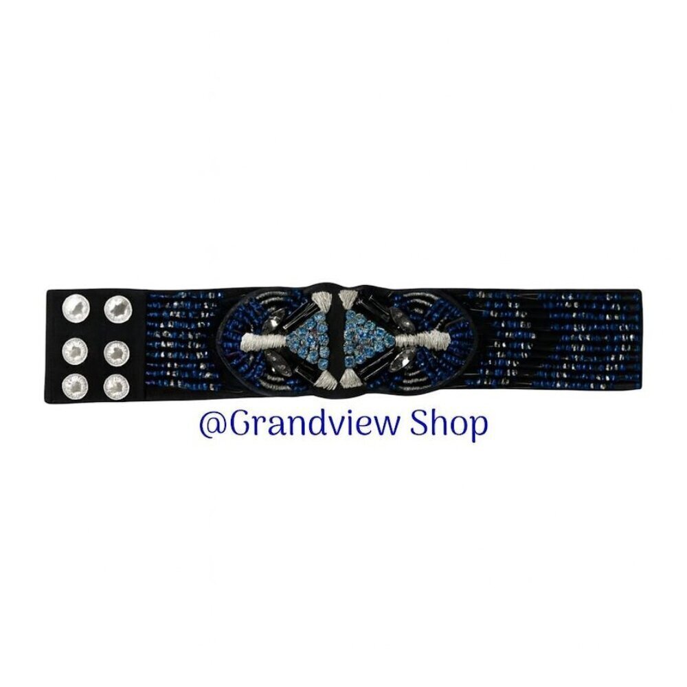 Stella & Dot Limited Edition Beaded Panther Jaguar Snap Cuff Bracelet - Picture 4 of 7